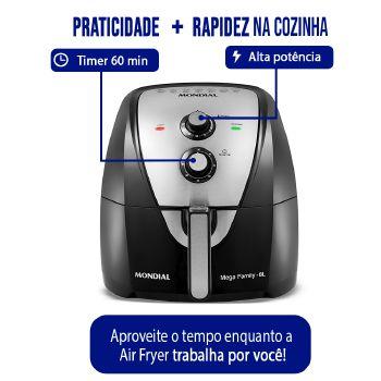 Imagem de Fritadeira Air Fryer Mondial Mega Family 8l 1900w  - 5993-01