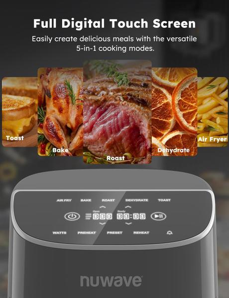 Imagem de Fritadeira Air Fryer Nuwave Brio Plus 8L PFAS Free Tela de toque digital