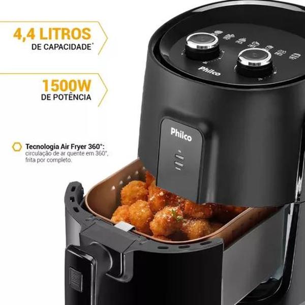 Imagem de Fritadeira Air Fryer Pfr15pg Gourmet 4,4l Black Philco 127v