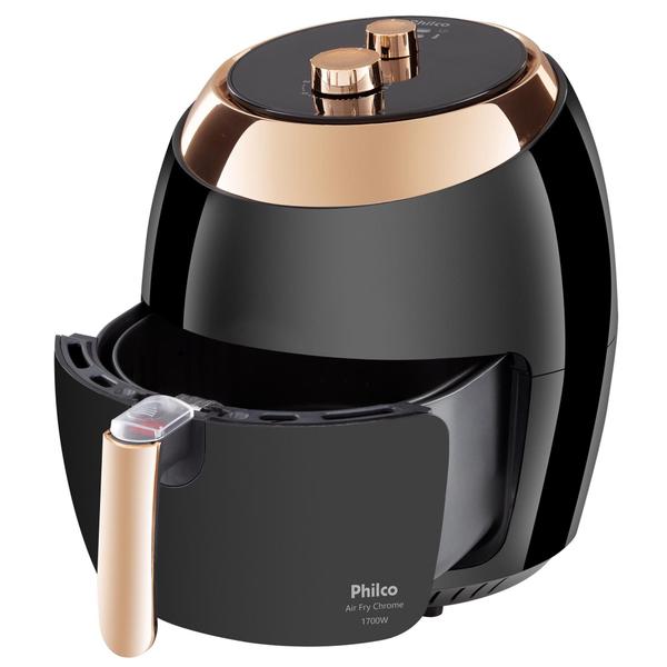 Imagem de Fritadeira Air Fryer Philco Chrome 5,5 Litros Preta