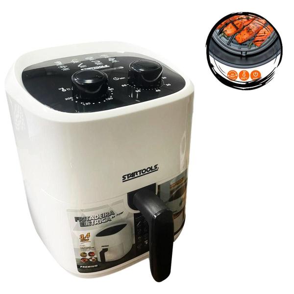 Imagem de Fritadeira Air Fryer Premium 3,4L Branco 127V 1200W