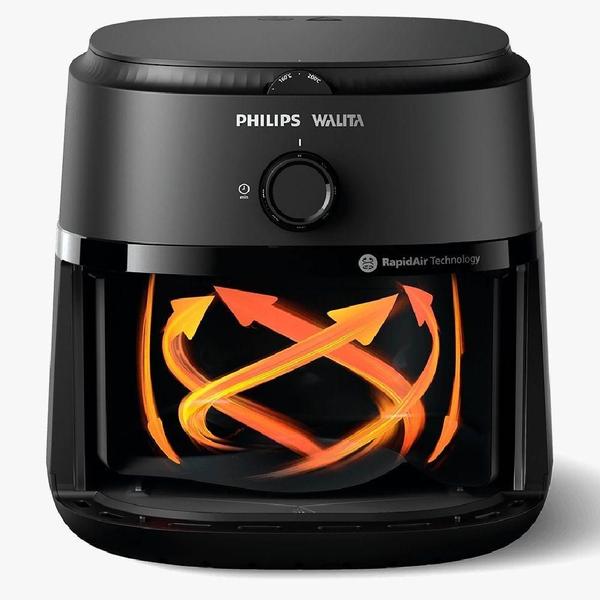 Imagem de Fritadeira Air Fryer Serie 1000 XL Philips Walita 6,2L Preta NA130 1700W 127V