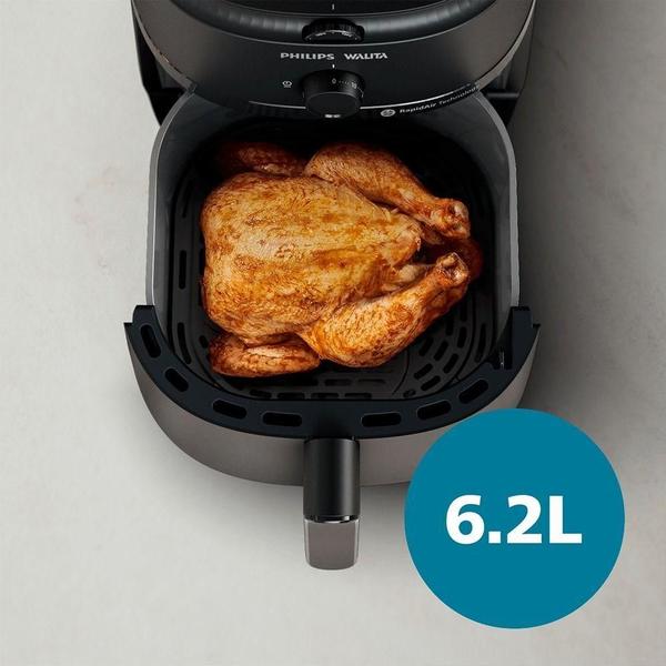 Imagem de Fritadeira Air Fryer Serie 1000 XL Philips Walita 6,2L Preta NA130 1700W 220V