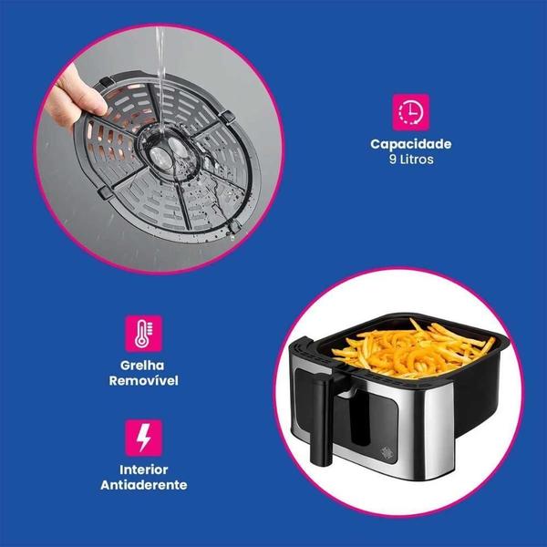 Imagem de Fritadeira Air Fryer Telefunken 9L 1600W Easyfryer-9000 127V