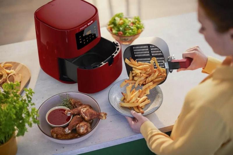 Imagem de Fritadeira Airfryer Digital Série 3000 Philips Walita Vermelha 1400w - Ri9252/40 - 220v