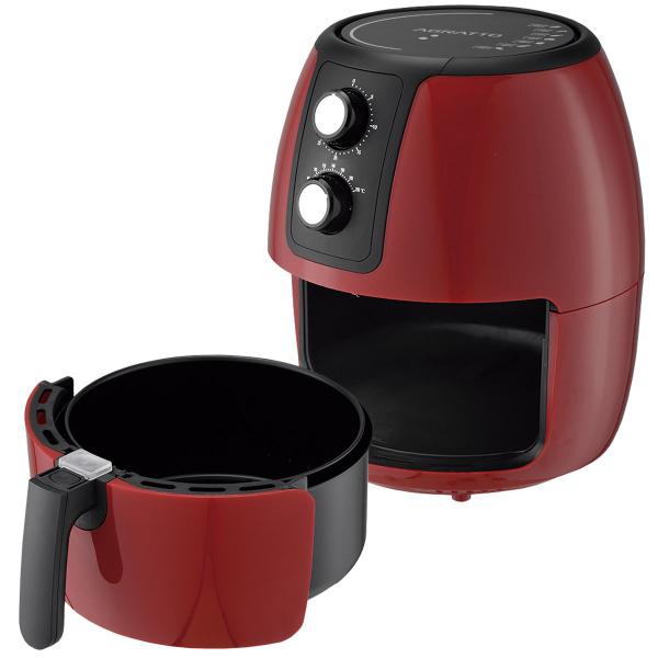 Imagem de Fritadeira AirFryer Elétrica Sem Óleo Panela 3,6 Litros 1400W Timer Vermelha Agratto Supremma Fesv