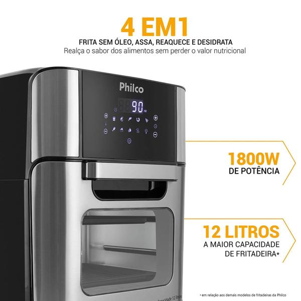 Imagem de Fritadeira Airfryer Oven Digital Philco Pfr2200 12L 110V