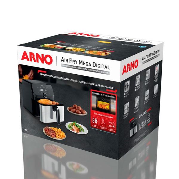 Imagem de Fritadeira Arno Air Fryer Mega Digital AFD7 1700W 7,5L Inox 220v