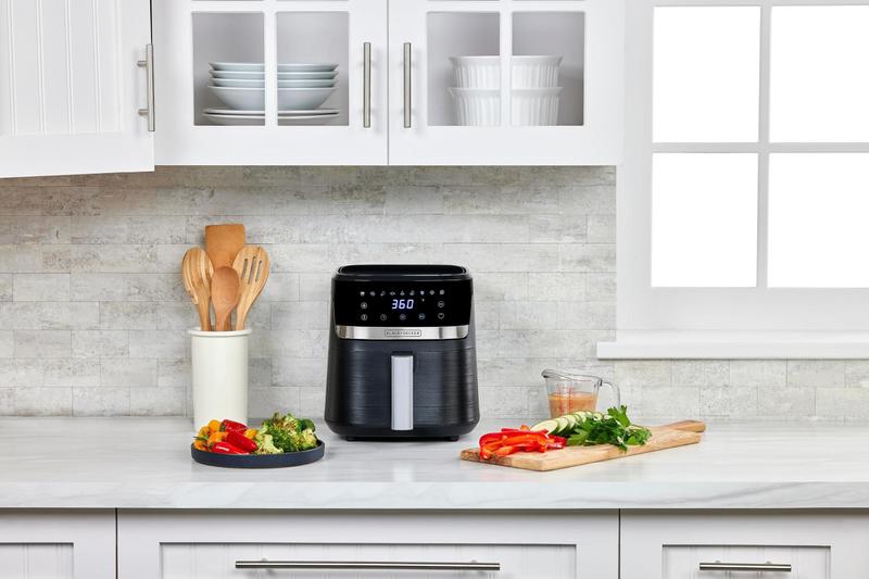 Imagem de Fritadeira de ar BLACK+DECKER Purifry 4QT 1300W 9 predefinições temporizador 400F