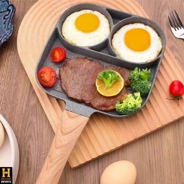 Fritadeira De Cerâmica Antiaderente 3 Em 1 Ovo Panqueca Hambúrguer Bacon - HOME GOODS Fritadeira De Cerâmica Antiaderente 3 Em 1 Ovo Panqueca Hambúrguer Bacon - HOME GOODS