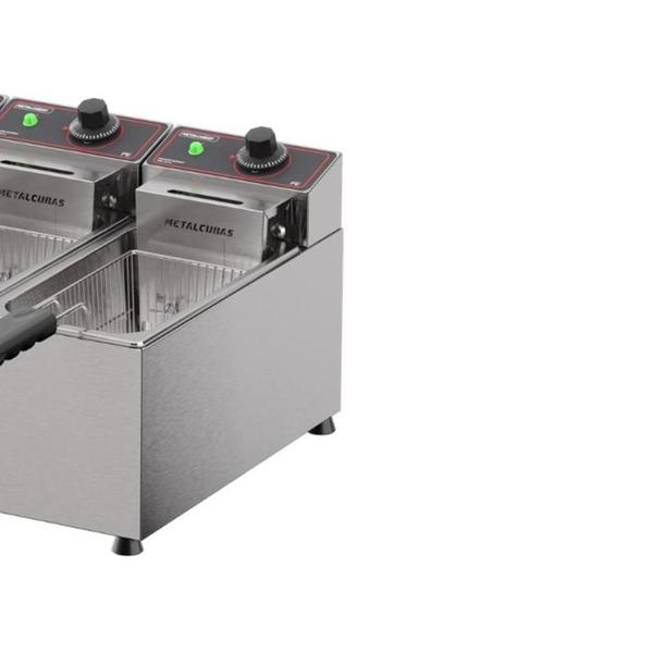 Fritadeira Elétrica 6600w Com 3 Cubas E 9 Lts Metalcubas FE 3C 220v Imagem de Fritadeira Elétrica 6600w Com 3 Cubas E 9 Lts Metalcubas FE 3C 220v