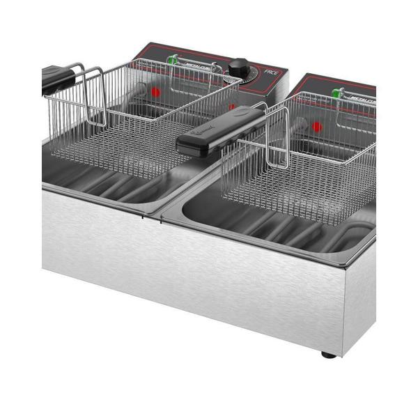 Imagem de Fritadeira Elétrica 6L 2 Cubas FRCE6 Metalcubas