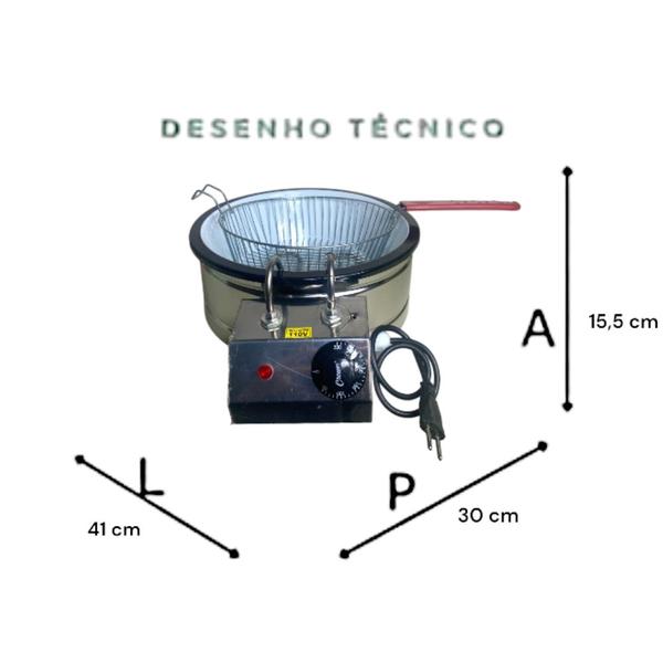 Imagem de Fritadeira Elétrica a Óleo de 3,5 Litro Inox da Reipam 220V