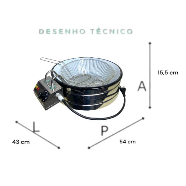 Imagem de Fritadeira Elétrica a Óleo de 7 Litro Inox da Reipam 220V