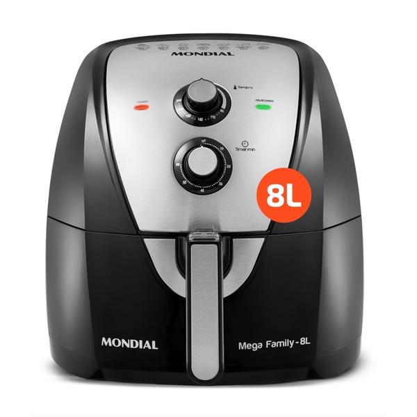 Imagem de Fritadeira elétrica Air Fryer 8 litros, 1900W, 220V, Preta, AFN-80-BI, MONDIAL  MONDIAL