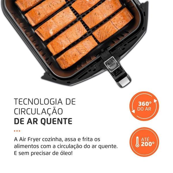 Imagem de Fritadeira Elétrica Air Fryer 8 Litros Afn-80-bi Mondial Preto/inox 220v