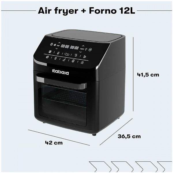 Imagem de Fritadeira Elétrica Air Fryer Forno Itatiaia Digital 12L 127V - AFITA1004