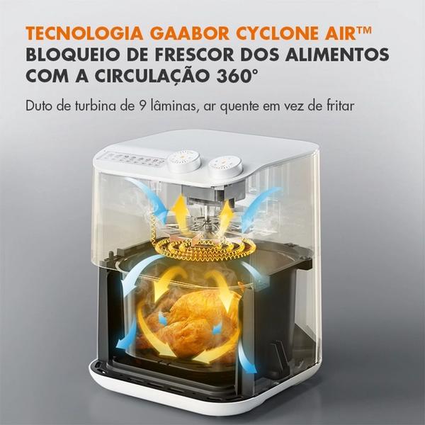 Imagem de Fritadeira Elétrica Air Fryer Gaabor GA-M4D02A 1200W 3,5L Sem Óleo Grafite - 110v