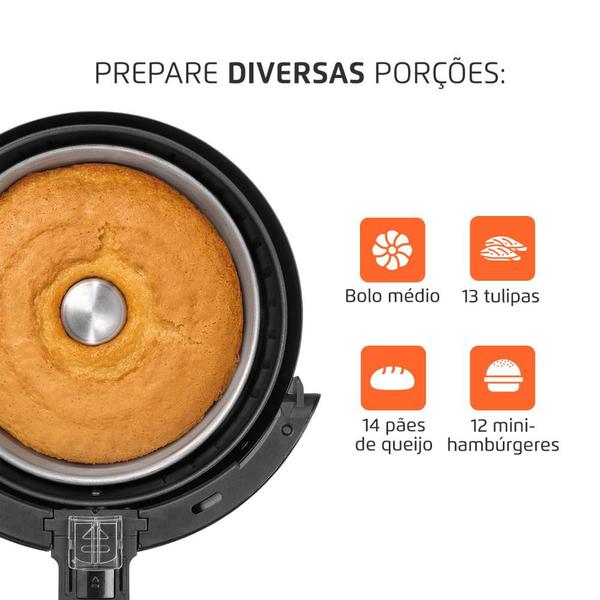 Imagem de Fritadeira Elétrica Air Fryer Mondial New Pratic 3,5L 1500W Preto 220V - AF-31