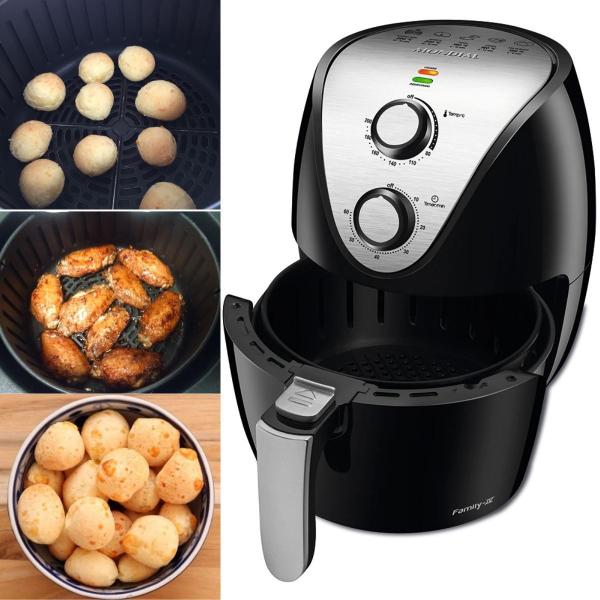 Imagem de Fritadeira Elétrica  Air Fryer Mondial sem Óleo Family AF-30 Preta ideal para Batatinha Pão de Queijo Carne 110V