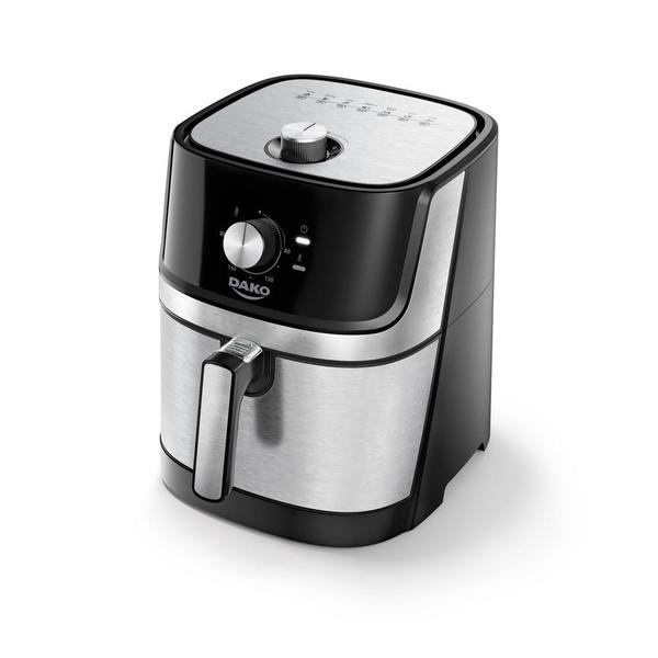 Imagem de Fritadeira Elétrica Air Fryer Sem Óleo 5L Dako com Painel Analógico 1700W Preto/Inox 220V