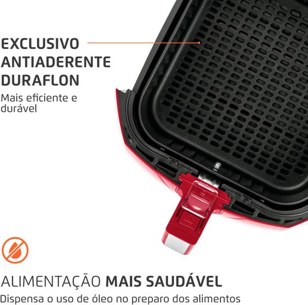 Imagem de Fritadeira Elétrica Air Fryer sem Óleo AFN-40-FR Mondial 4 Litros Vermelho 1500W 110V