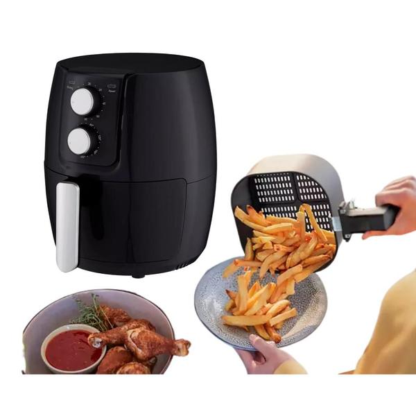 Imagem de Fritadeira Elétrica Airfryer Bak 3.6l 1400w 127v Alta Performance Turbo Star Duplo