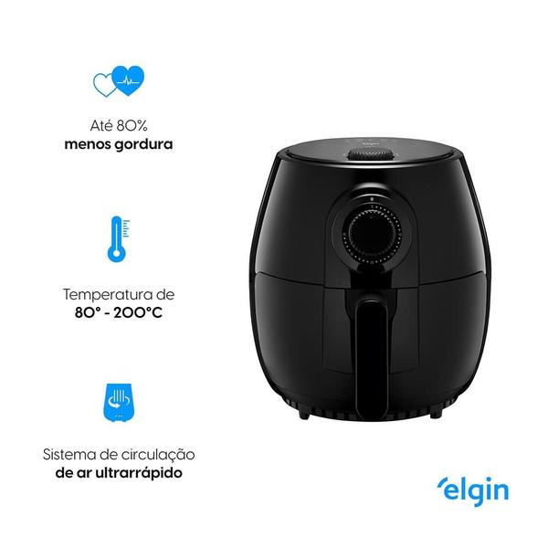 Imagem de Fritadeira Elétrica Airfryer Elgin Quick Fryer 4L 1350W - 110v