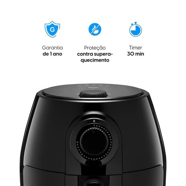 Imagem de Fritadeira Elétrica Airfryer Elgin Quick Fryer 4L 1350W - 110v