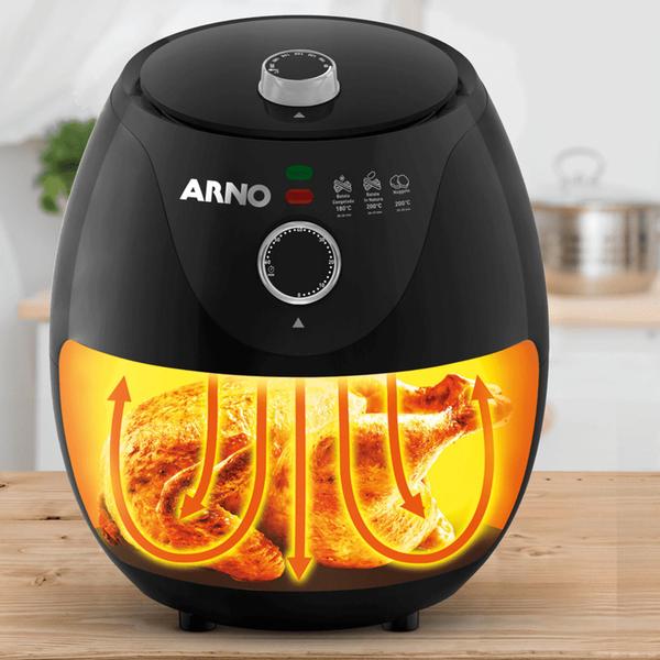 Imagem de Fritadeira Elétrica Arno sem Óleo/Air Fryer Arno - Easy Fry Preta com Timer 3,2L - 110v