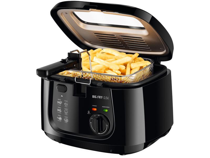 Fritadeira Elétrica com Óleo Mondial Big Fry FT-07 - Preta 2,5L Fritadeira Elétrica com Óleo Mondial Big Fry FT-07 - Preta 2,5L