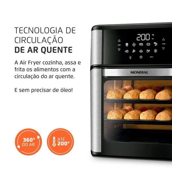 Imagem de Fritadeira Elétrica Forno Oven 12L Mondial AFO-12L-BI 220V/60Hz