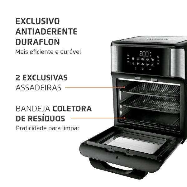 Imagem de Fritadeira Elétrica Forno Oven 12L Mondial AFO-12L-BI