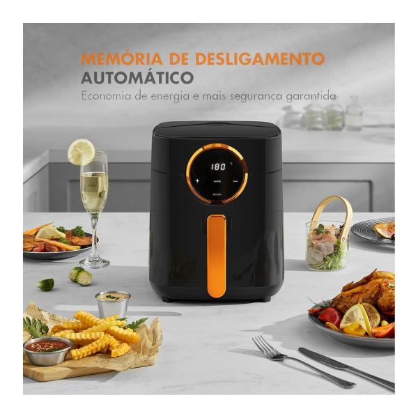 Imagem de  Fritadeira Elétrica Gaabor sem óleo Air Fryer E45A01 4L 1400W Digital Touch Tecnologia Cyclone 360 127V Grafite