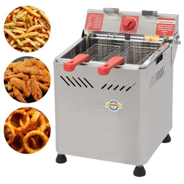 Imagem de Fritadeira Elétrica Industrial 25 Litros Fritador Água E Óleo Marchesoni