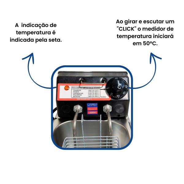 Imagem de Fritadeira Elétrica Industrial Compacta Cuba 3L 