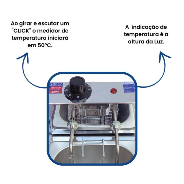 Imagem de Fritadeira Elétrica Industrial Cuba 3L Profissional 110v