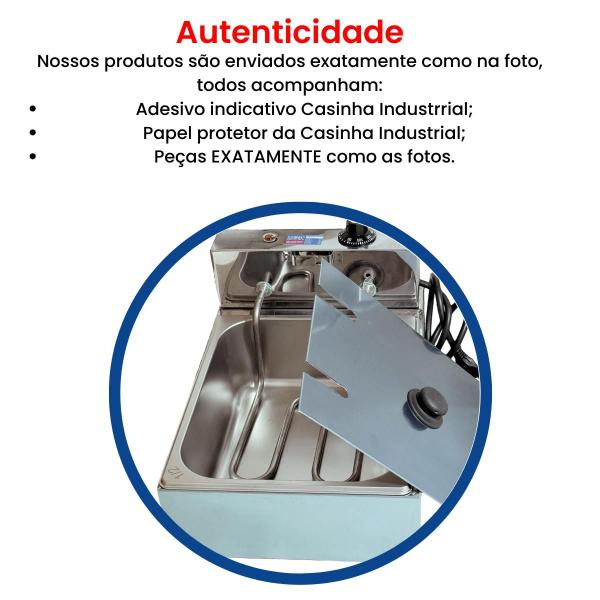 Imagem de Fritadeira Elétrica Industrial Cuba 5L Inox com Tampa 