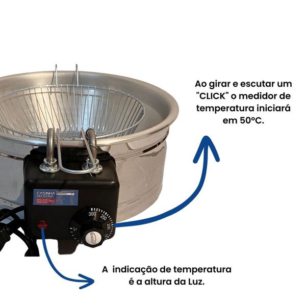 Imagem de Fritadeira Elétrica Industrial Tacho 5L coxinha pastel batata frango