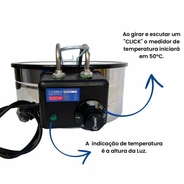 Imagem de Fritadeira Elétrica Industrial Tacho Esmalte 3,5L