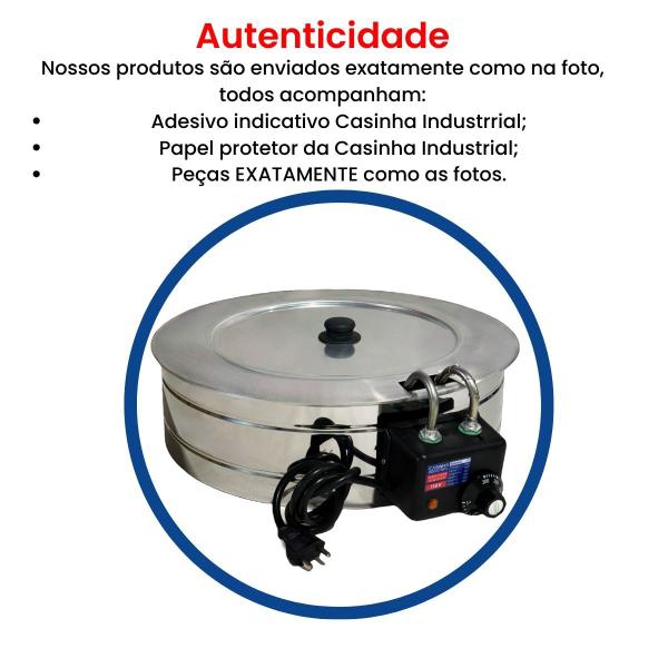 Imagem de Fritadeira Elétrica Industrial Tacho Redondo 7L com Tampa 