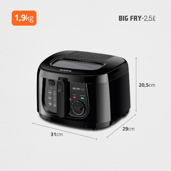 Imagem de Fritadeira Elétrica Mondial Big Fry 2,5L FT-07