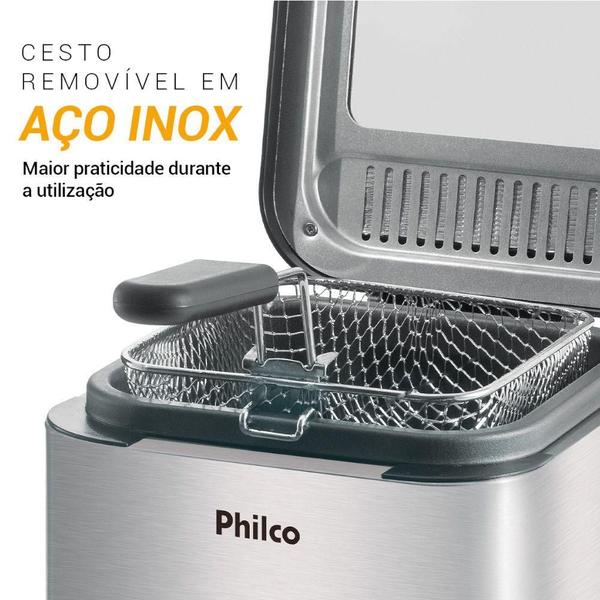 Imagem de Fritadeira Elétrica Philco Deep Fryer 1,8L Inox