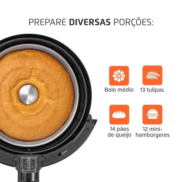 Imagem de Fritadeira Elétrica Sem Óleo 3,5L Mondial 1500W Air Fryer AF-31 New Pratic