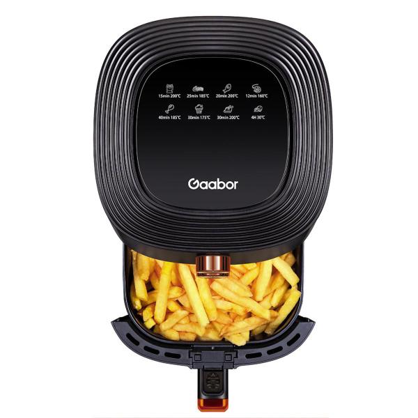 Imagem de Fritadeira Elétrica Sem Óleo 6L Gaabor Air Fryer Jumbo 1500W Antiaderente Grafite Fosco Tamanho Família