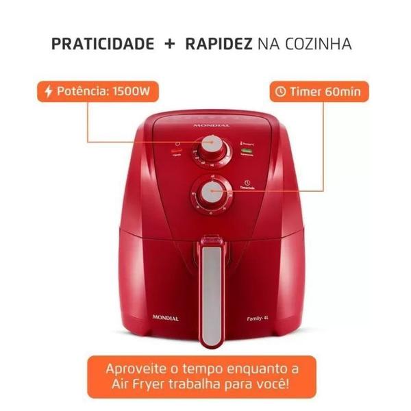 Imagem de  Fritadeira Elétrica Sem Óleo AFN-40-FR 4 Litros Premium 1500 Watts 127V