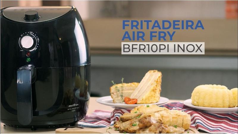 Imagem de Fritadeira Elétrica Sem Óleo Air Fryer Britânia 127V BFR25P Preta 3,5L Com Timer