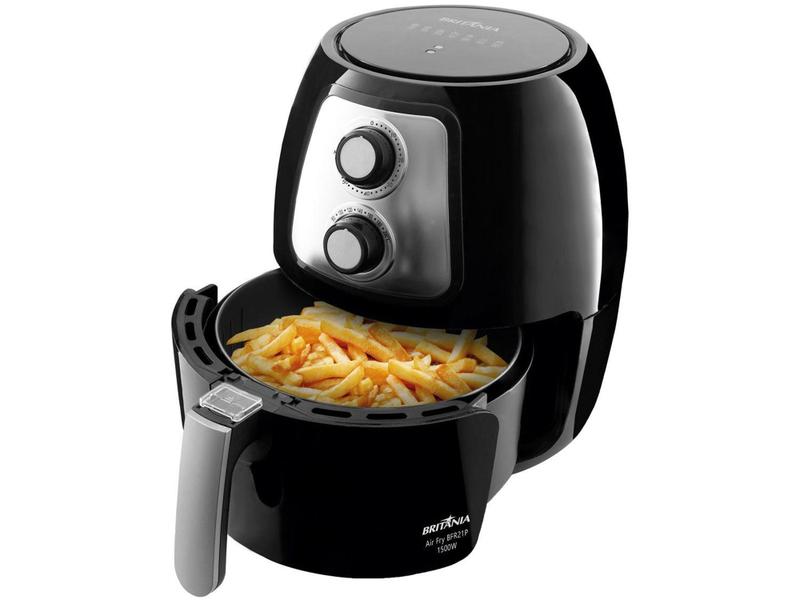 Imagem de Fritadeira Elétrica sem Óleo/Air Fryer Britânia - BFR21P Preto 3,4L com Timer