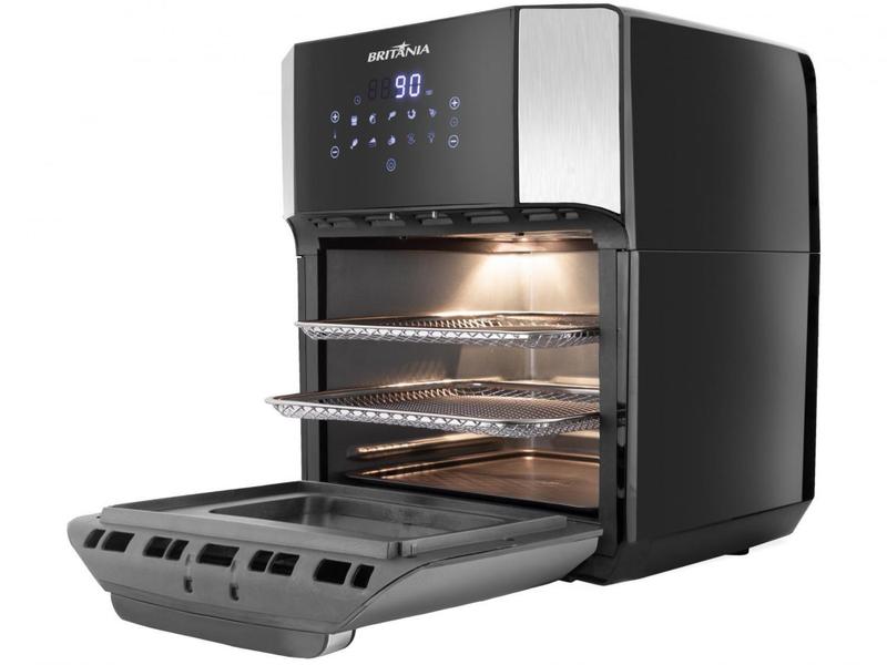 Imagem de Fritadeira Elétrica sem Óleo/Air Fryer Britânia   - Oven BFR2100 Preta 12L com Timer