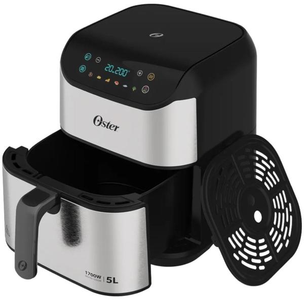 Imagem de Fritadeira elétrica sem óleo air fryer digital 5L 1700W  Painel Touch - OFRT930 - Oster